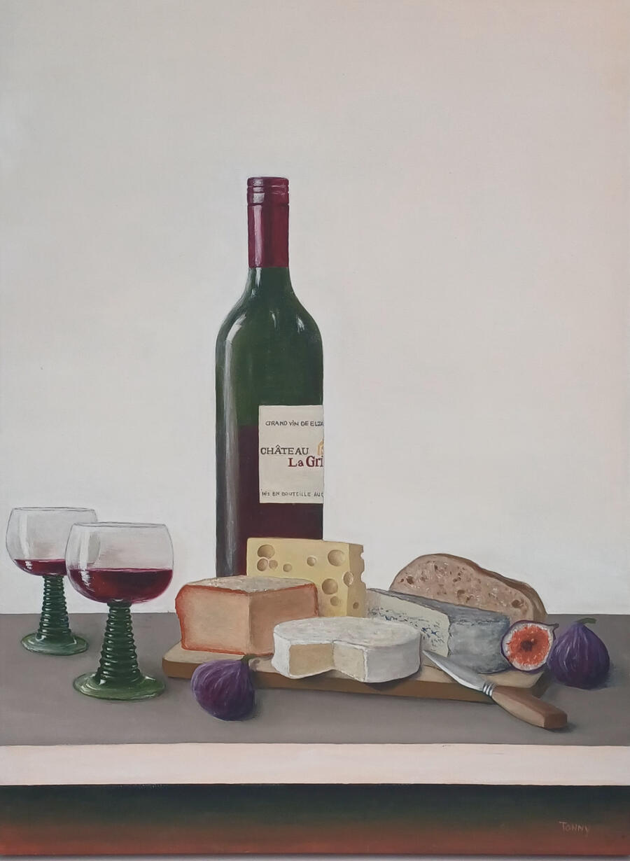 Schelpen Olieverf 30x30 Olieverf