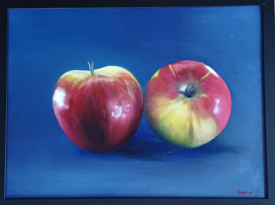 Schelpen Olieverf 30x30 Olieverf