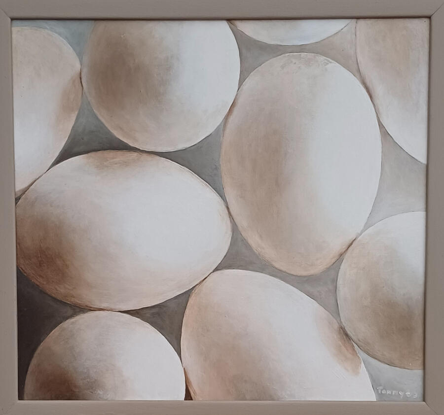 Schelpen Olieverf 30x30 Olieverf