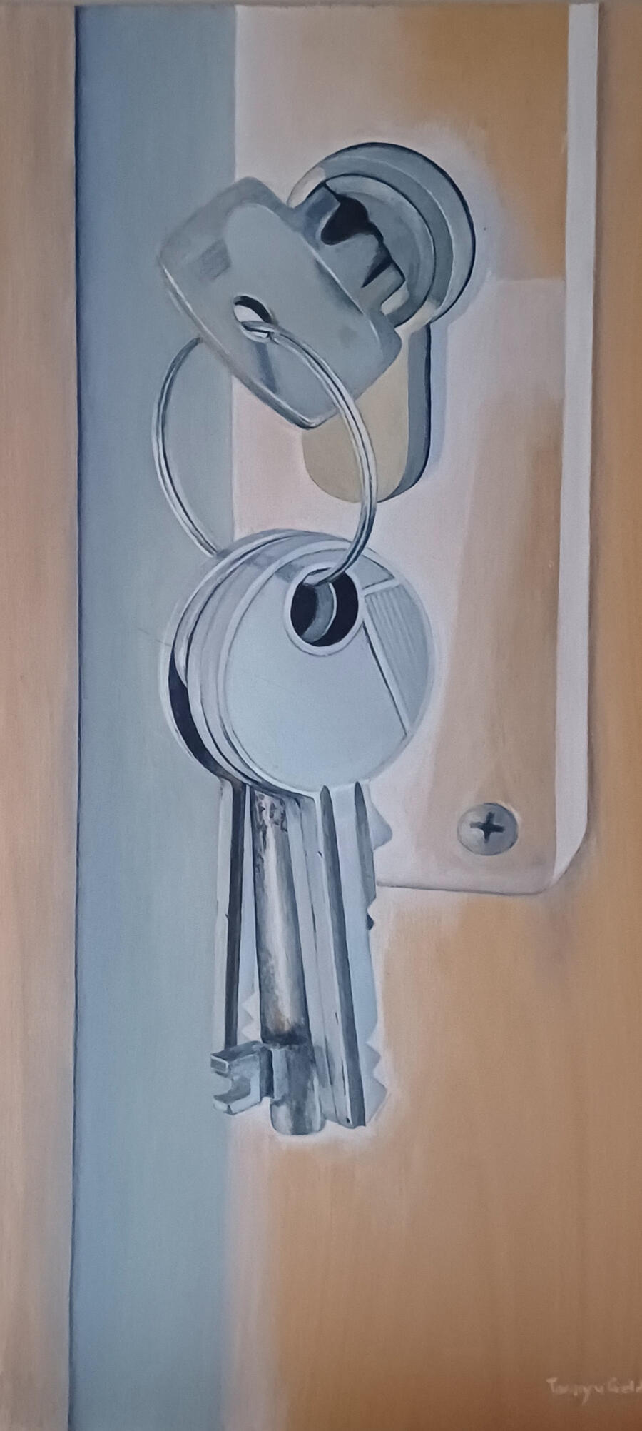 Schelpen Olieverf 30x30 Olieverf